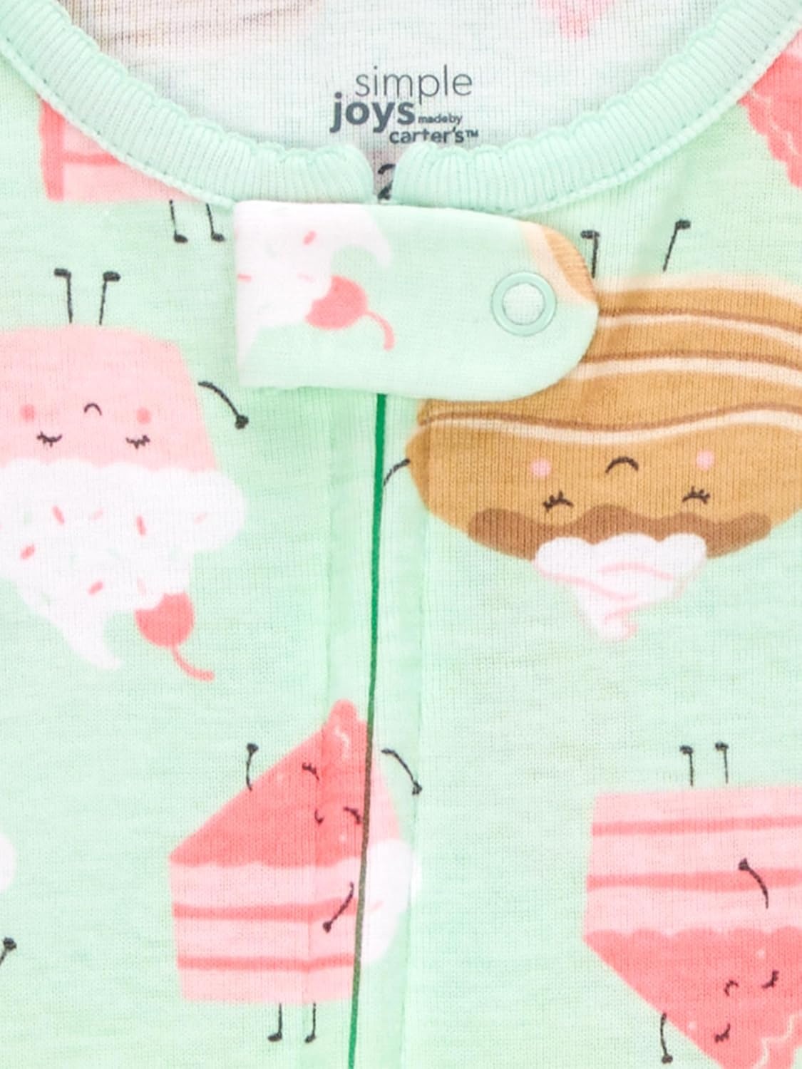 image:imageSimple Joys by Carters Babys 3 pack Snug Fit Footless Cotton PajamasSweetsFloralKitty