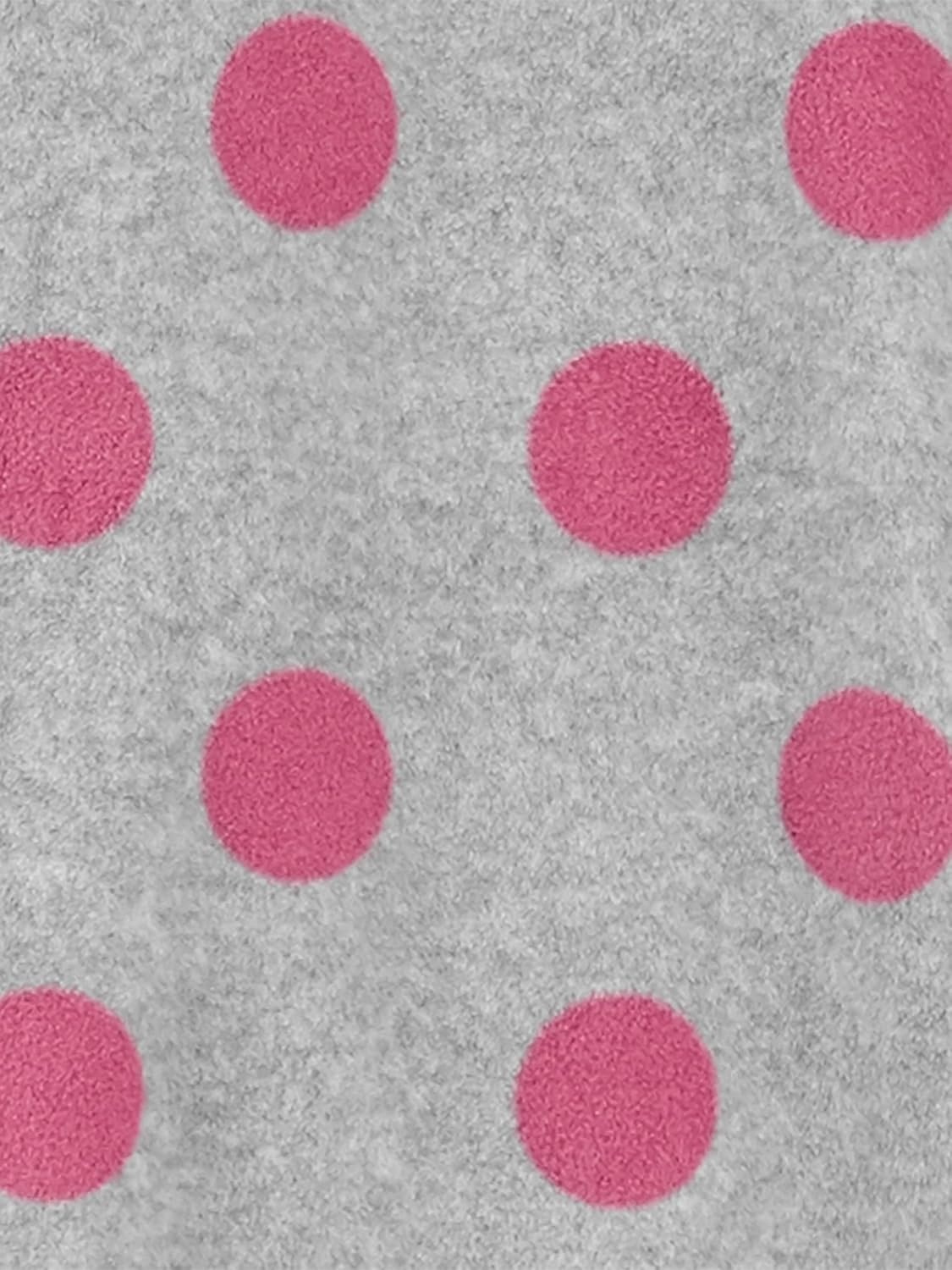 image:imageSimple Joys by Carters Girls 2Pack Loosefit Fleece Footed PajamasGrey Polka DotWhite Dogs