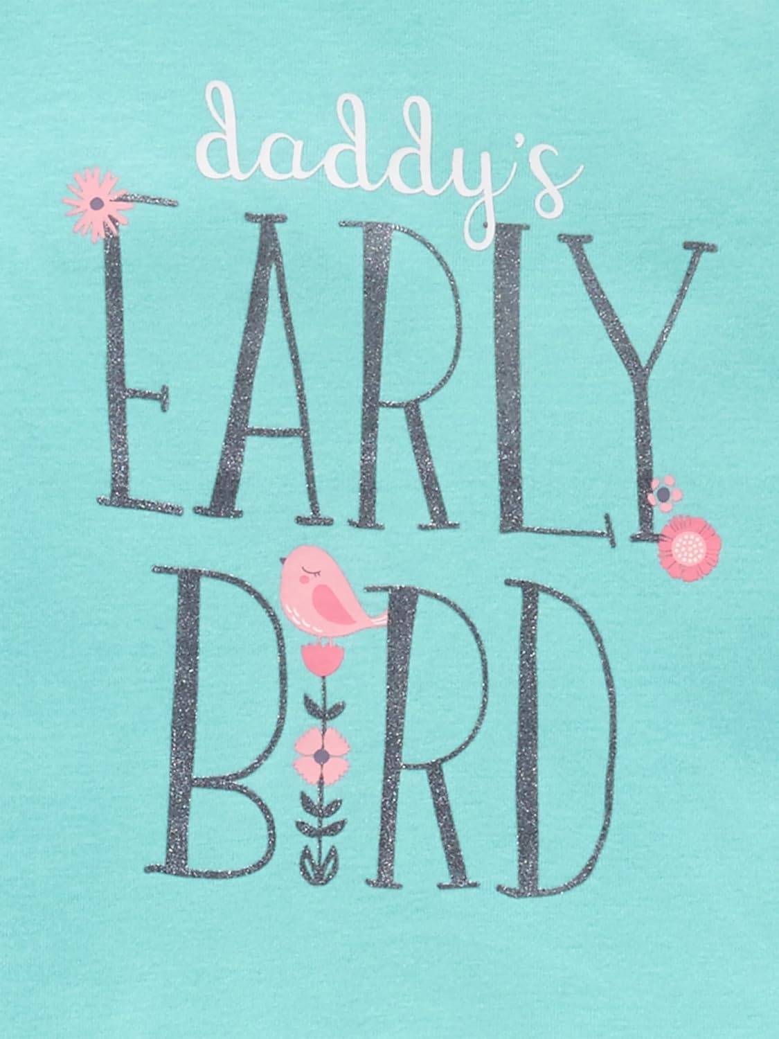 image:imageSimple Joys by Carters Girls 4piece Polyester PajamasBlue Text PrintLight Pink FloralPink Forest Animals