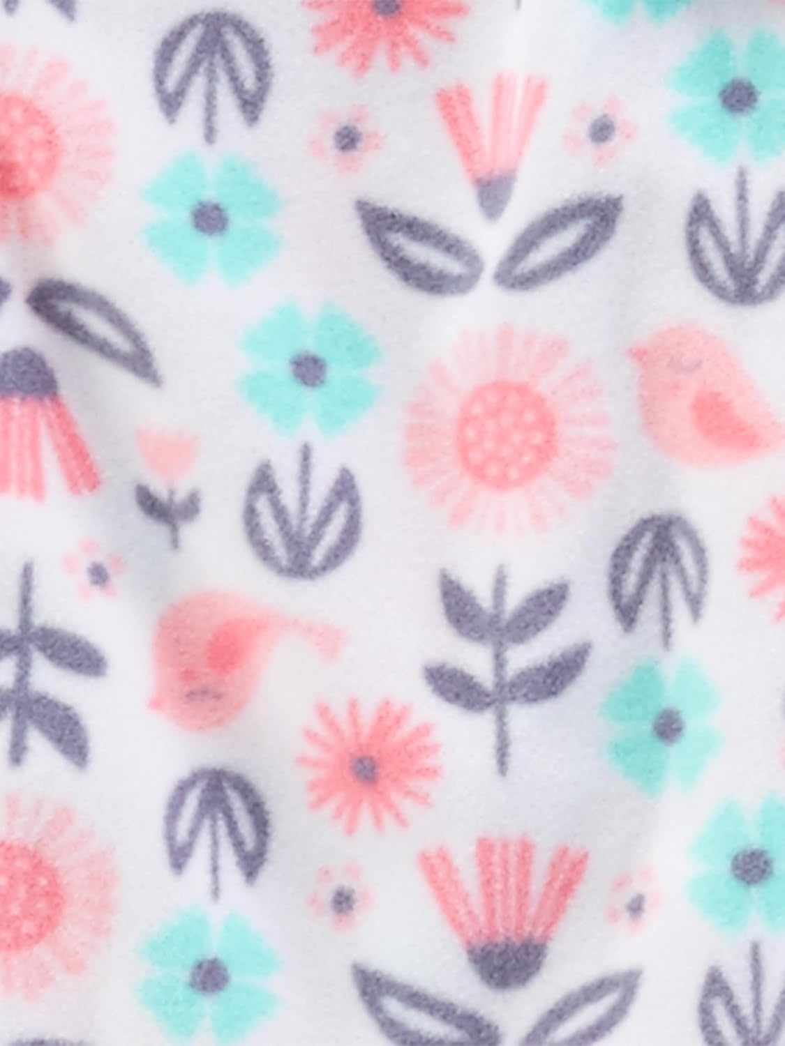 image:imageSimple Joys by Carters Girls 4piece Polyester PajamasBlue Text PrintLight Pink FloralPink Forest Animals