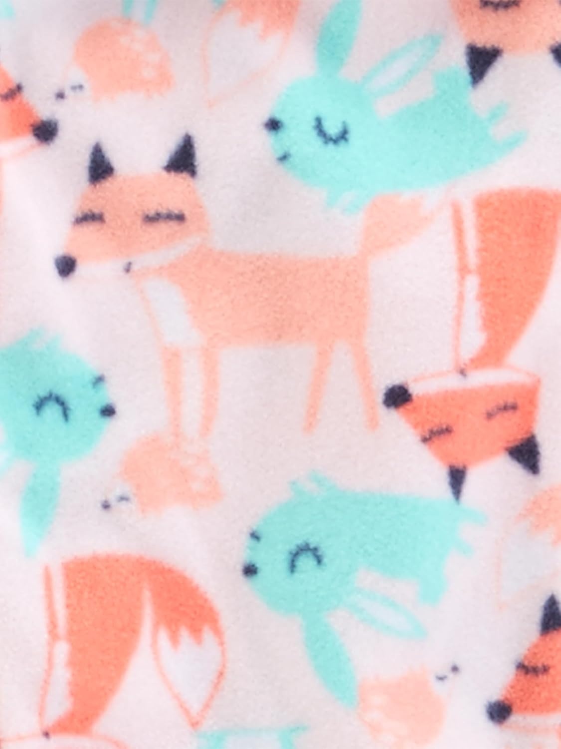 image:imageSimple Joys by Carters Girls 4piece Polyester PajamasBlue Text PrintLight Pink FloralPink Forest Animals