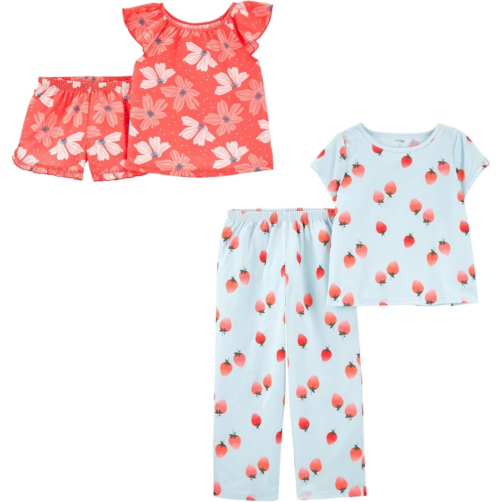image:imageSimple Joys by Carters Girls 4piece Polyester Pajama SetBerryFloral