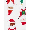 Simple Joys by Carter’s Baby 3-Piece Snug-fit Cotton Holiday Pajama Set(Red Stripe/White Christmas Print)