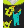 Simple Joys by Carter’s Babys’ 3 pack Snug Fit Footless Cotton Pajamas(Black Monster/Blue Dinosaur/Grey Stripe)