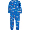 Simple Joys by Carter’s Babys’ 3 pack Snug Fit Footless Cotton Pajamas(Blue Sea Life/Navy Stripe/White Cars)
