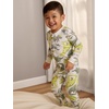 Simple Joys by Carter’s Babys’ 3 pack Snug Fit Footless Cotton Pajamas(Blue Stripe/Green Trucks/White Dinosaur)