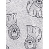 Simple Joys by Carter’s Babys’ 3 pack Snug Fit Footless Cotton Pajamas(Gold Stripe/Grey Lion/White Animal)