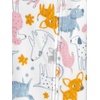 Simple Joys by Carter’s Girls’ 2-Pack Loose-fit Fleece Footed Pajamas(Grey Polka Dot/White Dogs)