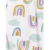 Simple Joys by Carter’s Girls’ 2-Pack Loose-fit Fleece Footed Pajamas(Lilac Panda/White Rainbow)