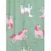 Simple Joys by Carter’s Girls’ 2-Pack Loose-fit Fleece Footed Pajamas(Mint Green Horses/Raspberry Red Floral)