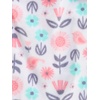 Simple Joys by Carter’s Girls’ 4-piece Polyester Pajamas(Blue Text Print/Light Pink Floral/Pink Forest Animals)