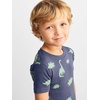 Simple Joys by Carter’s Girls 6-piece Snug Fit Cotton Pajama Set(Green Stripe/Grey Heather/Indigo Wash Dinosaur)