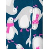 Simple Joys by Carter’s Unisex Child Holiday Loose-fit Flame Resistant Fleece Footed Pajamas(Fair Isle/Penguin)
