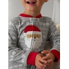 Simple Joys by Carter’s Unisex Child Holiday Loose-fit Flame Resistant Fleece Footed Pajamas(Light Grey Santa/Mint Green Christmas Print)