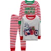 Simple Joys by Carter’s Baby 3-Piece Snug-fit Cotton Holiday Pajama Set(Grey Motorcycle/Red Stripe)