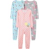 Simple Joys by Carter’s Babys’ 3 pack Snug Fit Footless Cotton Pajamas(Ballerina/Moon/Bee)