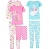 image:imageSimple Joys by Carters Girls 6piece Snug Fit Cotton Pajama SetBlue BunnyPink DotsWhite Forest Animals