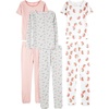 Grey Floral/Pink Stripe/White Strawberry