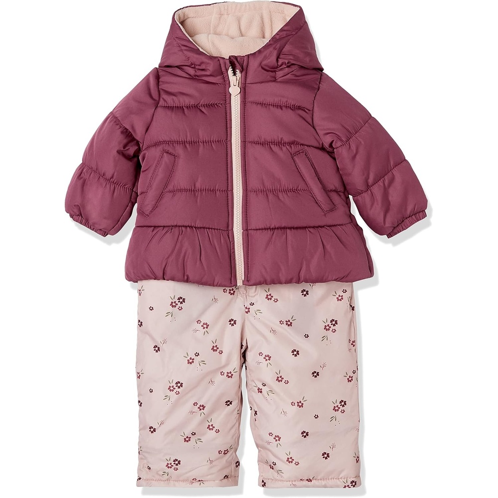 image:imageSimple Joys by Carters Baby Girls Girls Two Piece SnowsuitMaroon  Pink Floral
