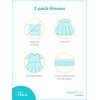 Simple Joys by Carter’s Baby Girls Short-sleeve and Sleeveless Dress Sets, Pack of 2(Indigo Floral/White Stripe)