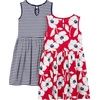 Simple Joys by Carter’s Baby Girls Short-sleeve and Sleeveless Dress Sets, Pack of 2(Navy Stripe/Red Poppy Print)