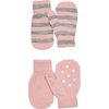 Simple Joys by Carter’s Baby Hat and Mitten Set(Grey Stripe/Pink/Hearts)