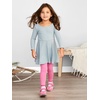 Simple Joys by Carter’s Girls 2-Pack Long-Sleeve Dress Set(Brown Animal Print/Dusty Blue)