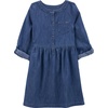 Simple Joys by Carter’s Girls 2-Pack Long-Sleeve Dress Set(Brown Cheetah/Dark Denim)