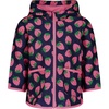 Simple Joys by Carter’s Baby Girls Rain Jacket Raincoat Water-Resistant Hooded Rain Slicker(Navy Strawberry)
