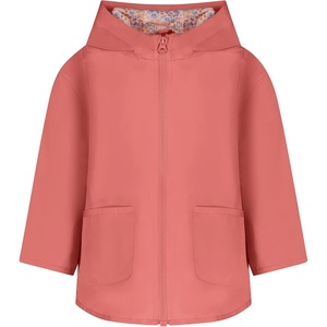 Simple Joys by Carter’s Baby Girls Rain Jacket Raincoat Water-Resistant Hooded Rain Slicker(Pink Floral)