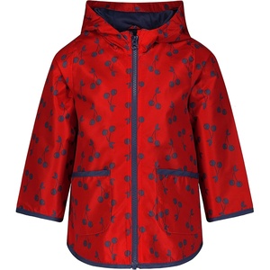 Simple Joys by Carter’s Baby Girls Rain Jacket Raincoat Water-Resistant Hooded Rain Slicker(Red Cherry)